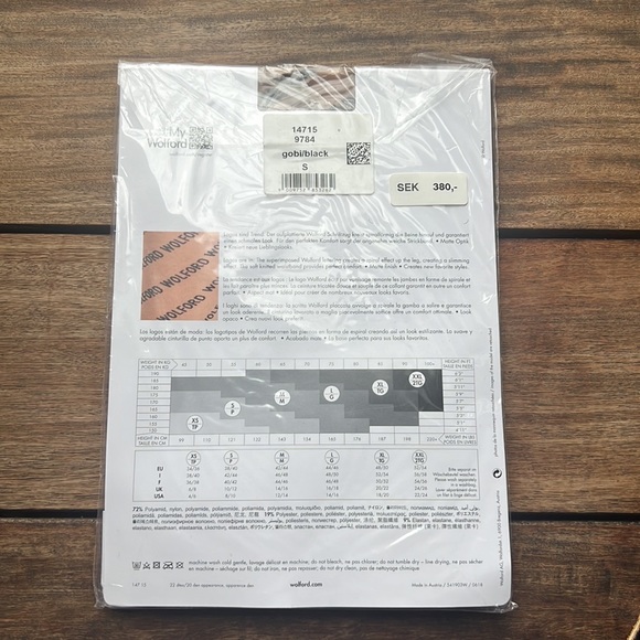 NEW Wolford Logo tights small - Picture 2 of 2